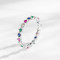 Wholesale Colored Zircon Vintage Silver Ring  | Exquisite 925 Sterling Silver Fashion Ring Women