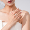 Anillo personalizado de plata de ley 925 | Joyería fina con circonitas cúbicas para mujer