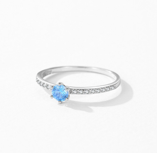 Anello personalizzato in argento sterling 925 | Anello di alta gioielleria con zirconi cubici per donna