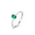 Factory Customized Exquisite Green Zircon Fashion Ring | Ladies Sterling Silver Wedding Rings