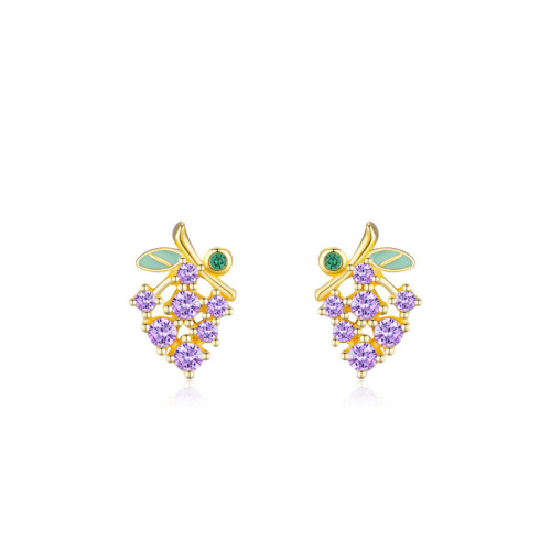 Orecchini a bottone in argento sterling 925 all'ingrosso | Orecchini in zircone raffinati per donna