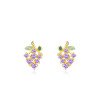 Orecchini a bottone in argento sterling 925 all'ingrosso | Orecchini in zircone raffinati per donna