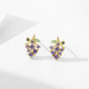 Orecchini a bottone in argento sterling 925 all'ingrosso | Orecchini in zircone raffinati per donna