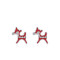 Wholesale Sterling Silver 925 Zircon Earrings | Christmas Reindeer Stud Earrings For Women Silver