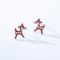 Wholesale Sterling Silver 925 Zircon Earrings | Christmas Reindeer Stud Earrings For Women Silver