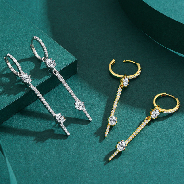 Aros de plata al por mayor | Pendientes de moda de plata de ley 925 para mujer, en oro de 18 quilates