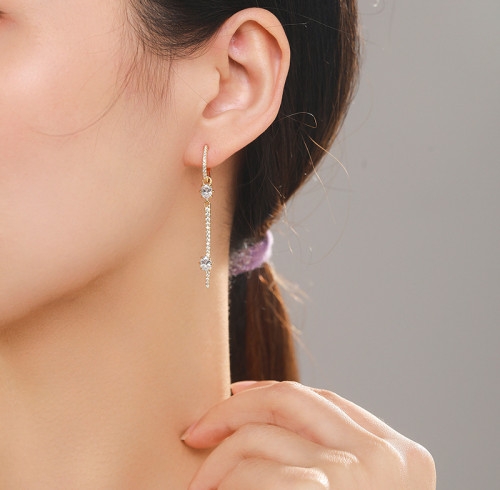 Wholesale Silver Hoop Earrings | Fashion 18k Gold Women 925 Sterling Silver Earrings