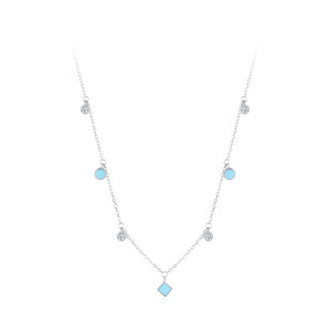 Wholesale 925 Silver Charm Necklace | Fashion Light Luxury Zircon Necklace For Women