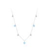Collar con dije de plata 925 al por mayor | Collar de circonitas de lujo y ligero para mujer