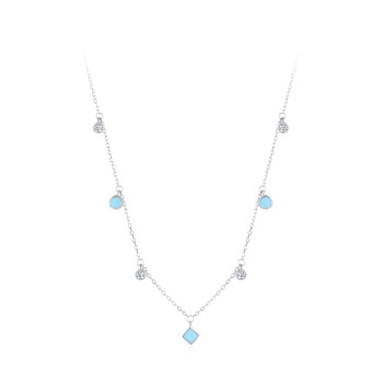 Wholesale 925 Silver Charm Necklace | Fashion Light Luxury Zircon Necklace For Women