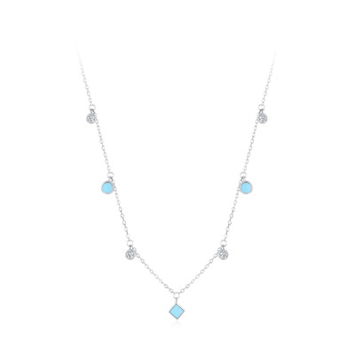 Wholesale 925 Silver Charm Necklace | Fashion Light Luxury Zircon Necklace For Women