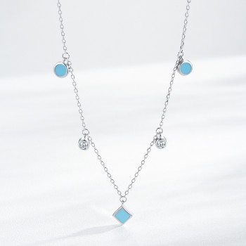 Wholesale 925 Silver Charm Necklace | Fashion Light Luxury Zircon Necklace For Women