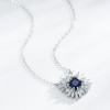Collana di lusso leggera all'ingrosso con zirconi e temperamento alla moda | Collana in argento 925 per ragazze
