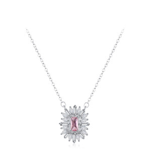 Colar vintage personalizado com zircônia cúbica clássica | Colar feminino com design em prata 925