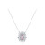 Customized Pink Square Zirconia Sunflower Necklace | Women 925 Silver Design Necklace