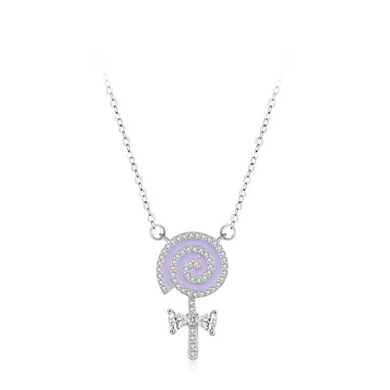 Lollipop Necklace Silver
