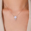 Collana con ciondolo a forma di lecca-lecca in argento, nuova moda | Collana con ciondolo in argento 925 stile Ins per donna
