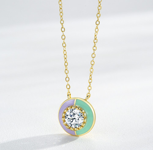 Produttori all'ingrosso di collana semplice in argento sterling 925 | Collana in argento placcato oro per donna