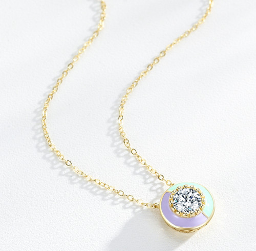 Produttori all'ingrosso di collana semplice in argento sterling 925 | Collana in argento placcato oro per donna