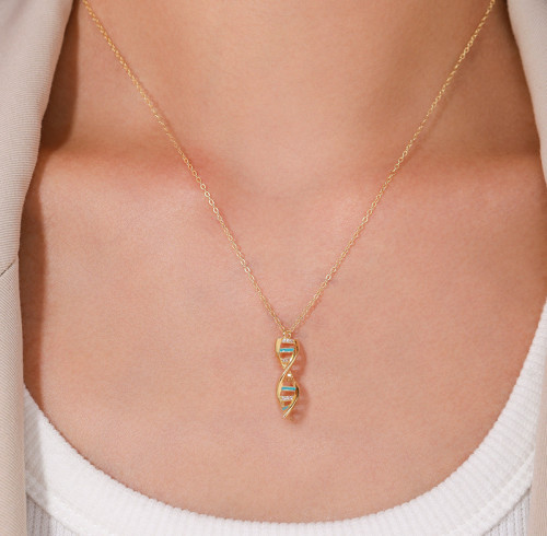 Customized 18k Gold Zircon Silver Pendant Necklace | 925 Sterling Silver Classic Necklace For Women