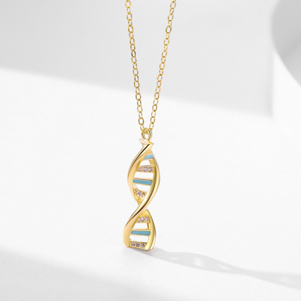 Customized 18k Gold Zircon Silver Pendant Necklace | 925 Sterling Silver Classic Necklace For Women