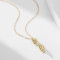 Customized 18k Gold Zircon Silver Pendant Necklace | 925 Sterling Silver Classic Necklace For Women