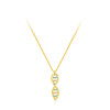 Collar con colgante de plata y circonitas en oro de 18 quilates personalizado | Collar clásico de plata de ley 925 para mujer