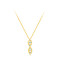 Customized 18k Gold Zircon Silver Pendant Necklace | 925 Sterling Silver Classic Necklace For Women