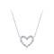 Wholesale Fashion 925 Silver Zircon Necklace | Popular Heart Shape Pendant Necklace For Girls