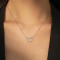 Wholesale Fashion 925 Silver Zircon Necklace | Popular Heart Shape Pendant Necklace For Girls