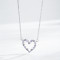 Wholesale Fashion 925 Silver Zircon Necklace | Popular Heart Shape Pendant Necklace For Girls