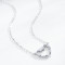 Wholesale Fashion 925 Silver Zircon Necklace | Popular Heart Shape Pendant Necklace For Girls