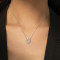 New Custom Womens Pendant Necklace | High Quality Zircon 925 Sterling Silver Necklace