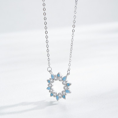 New Custom Womens Pendant Necklace | High Quality Zircon 925 Sterling Silver Necklace