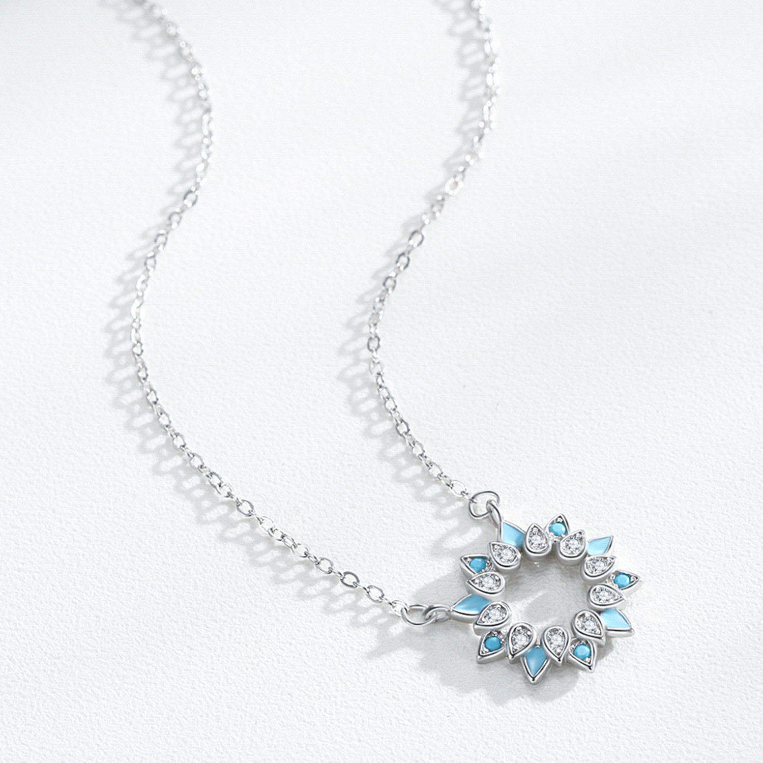 Womens Enamel Pendant Necklace