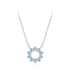 Nuevo collar con colgante personalizado para mujer | Collar de plata de ley 925 con circonitas de alta calidad