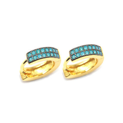 Wholesale Popular 925 Silver Turquoise Earrings | Exquisite 18k Gold Fashion Women's Earrings