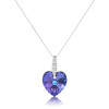 Collana di cristallo in argento 925 all'ingrosso | Collana di lusso con zirconi e strass per donna