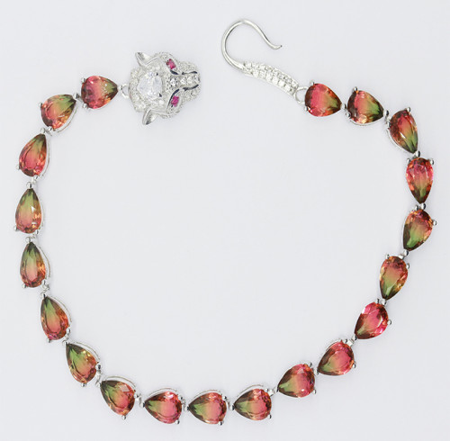 Bracciale elegante e lussuoso con goccia d'acqua in zirconia | Bracciale in argento 925 per donna