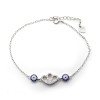 Elegante pulsera de plata de ley 925 con circonitas | Delicada corona de princesa, regalo para mujer