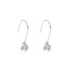 Nuevos pendientes de circonita en plata de ley 925 | Exquisitos pendientes colgantes de plata para mujer