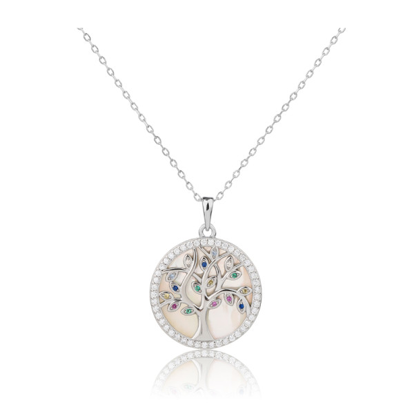 Wholesale 925 Sterling Silver Tree of Life Necklace | Exquisite Silver Shell Necklace For Girls