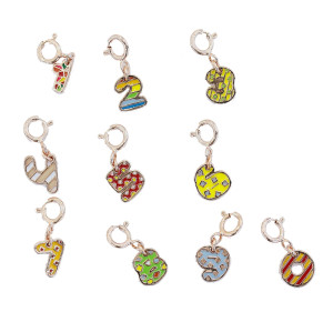 Nuevos productos: colgantes de plata de ley 925 | Colgante infantil de plata con números esmaltados