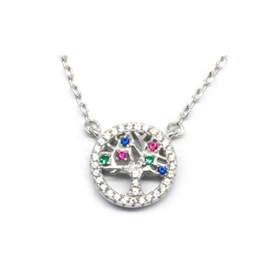 Wholesale 925 Silver Tree Of Life Necklace | Fashion Zircon Silver Necklace Women