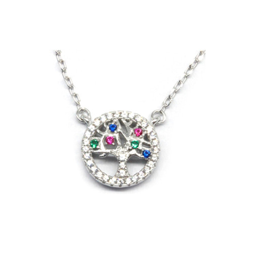 Colar Árvore da Vida em Prata 925 | Colar Feminino de Prata com Zircônia