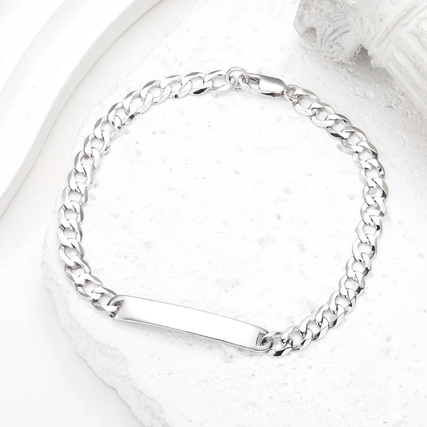 Customized 925 Sterling Silver Cuban Link Chain | Simple Fashion Silver Miami Cuban Link Chain