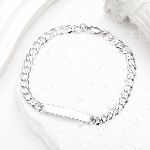 Customized 925 Sterling Silver Cuban Link Chain | Simple Fashion Silver Miami Cuban Link Chain