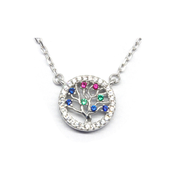 Collar Árbol de la Vida en Plata 925 | Collar de circonita para mujer