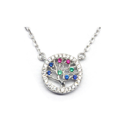 Collar Árbol de la Vida en Plata 925 | Collar de circonita para mujer