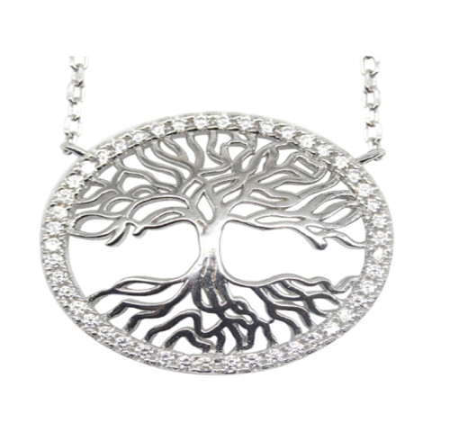 Collana in argento sterling molto venduta | Collana in argento con albero della vita di alta gioielleria da donna